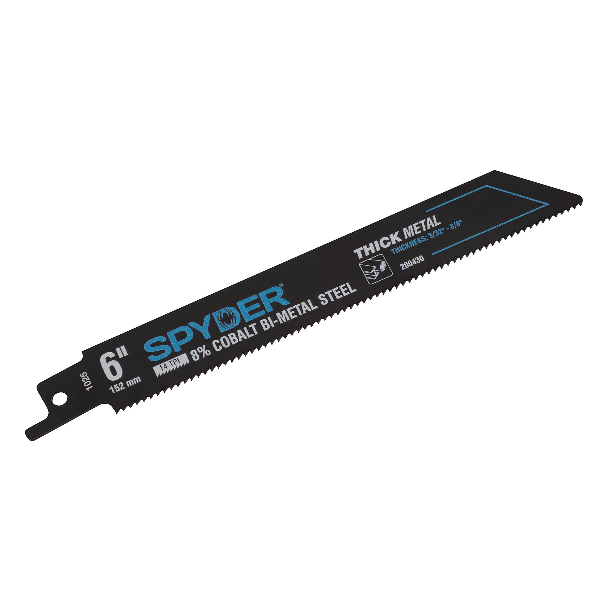 Spyder Bi-Metal Reciprocating Saw Blade — 6in., 14 TPI, Thick Metal, 5-Pack, Model# 200430-5